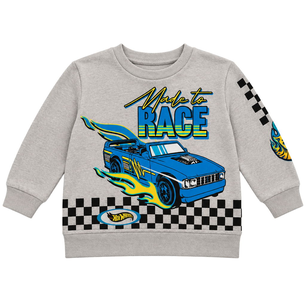 Hot Wheels Made To Race Sweatshirt Gray 1