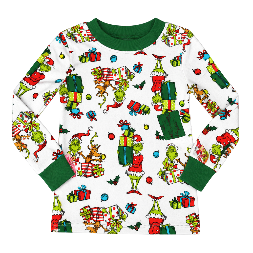 Dr. Seuss The Grinch Christmas Long Sleeve Pajama Shirt Size 4 1
