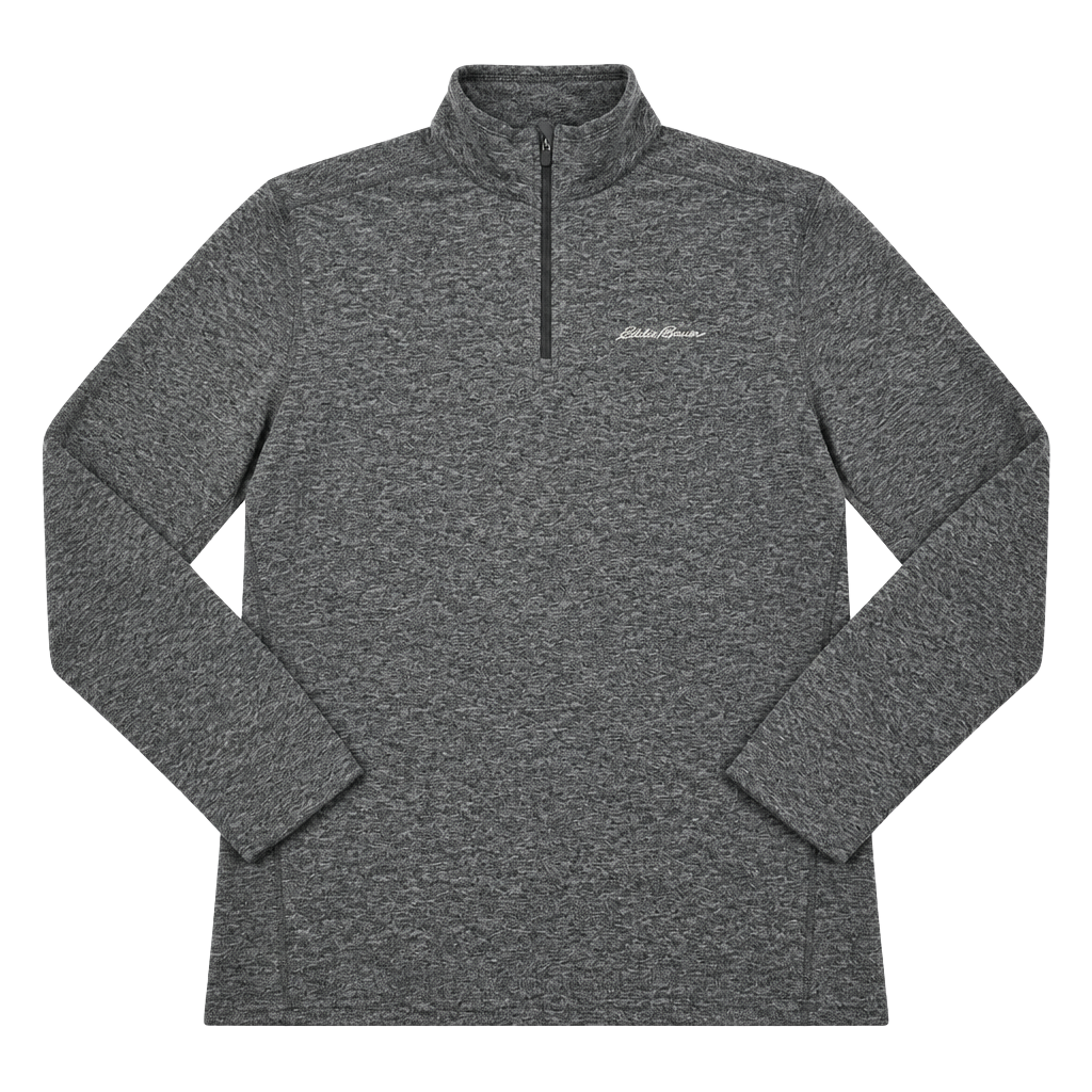 Eddie Bauer Fleece 1/4 Zip Pullover Size M Charcoal Gray Heather 1