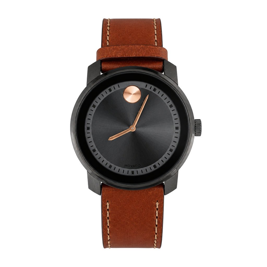 Movado BOLD Mens Watch Brown Leather 3600366 1