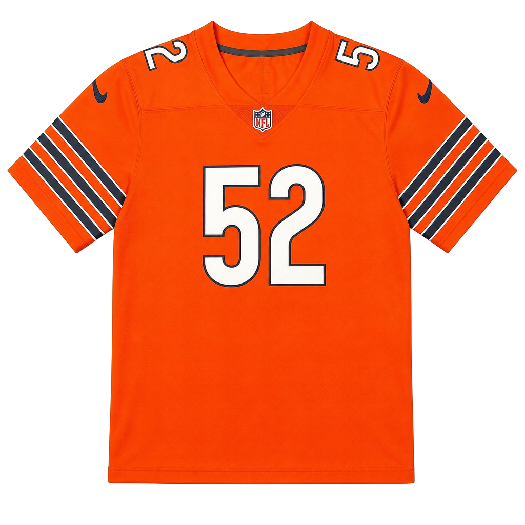 Khalil Mack 52 Chicago Bears Alternate Jersey Large Orange Size Medium Mens 1