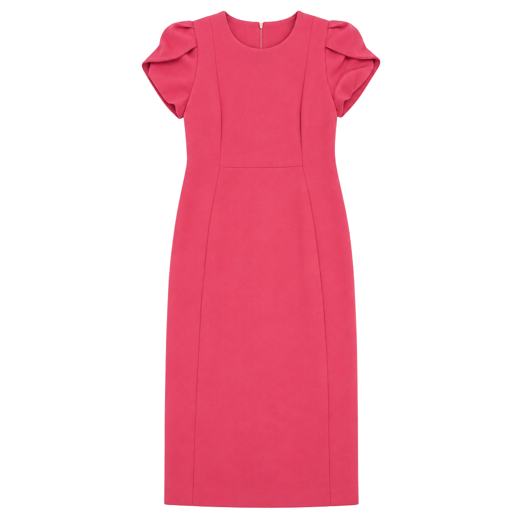 Calvin Klein Tulip Sleeve Sheath Dress Size 8 pink purple 1