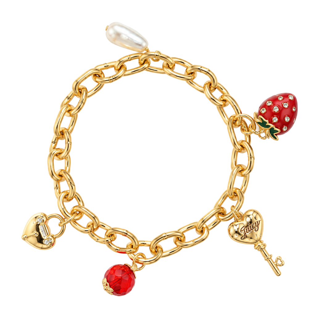 Juicy Couture Strawberry Charm Bracelet Gold 1