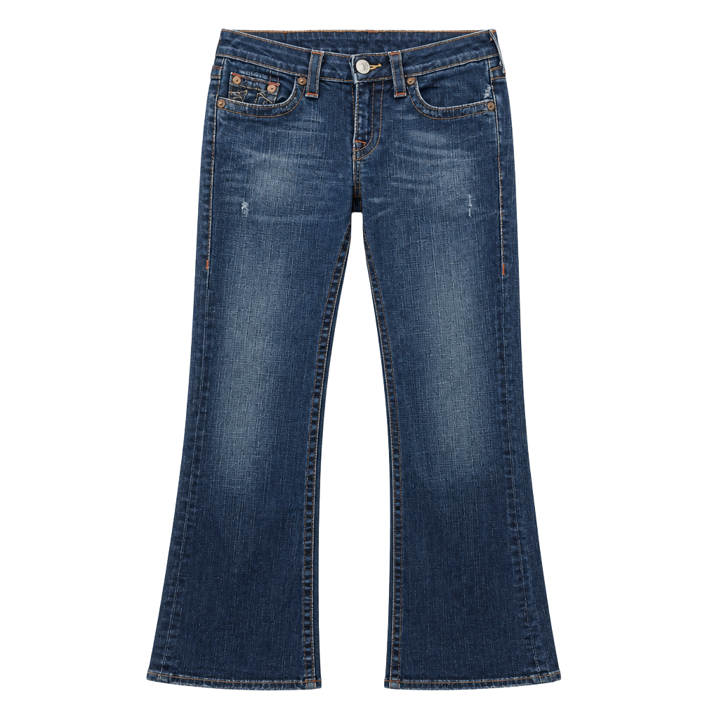 True Religion Joey Bootcut Distressed Denim Jeans 1