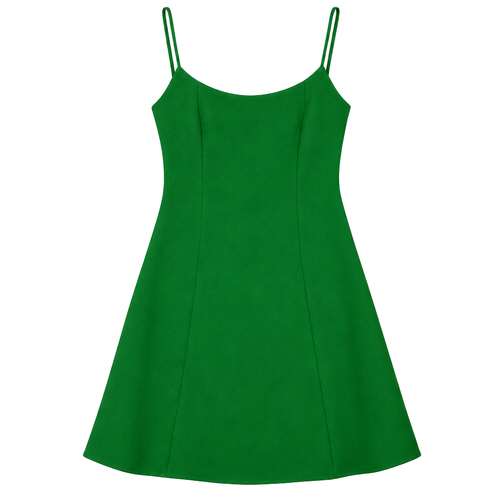 Likely Mini Dress Size 6 Green Spaghetti Strap Sweetheart A-Line 1