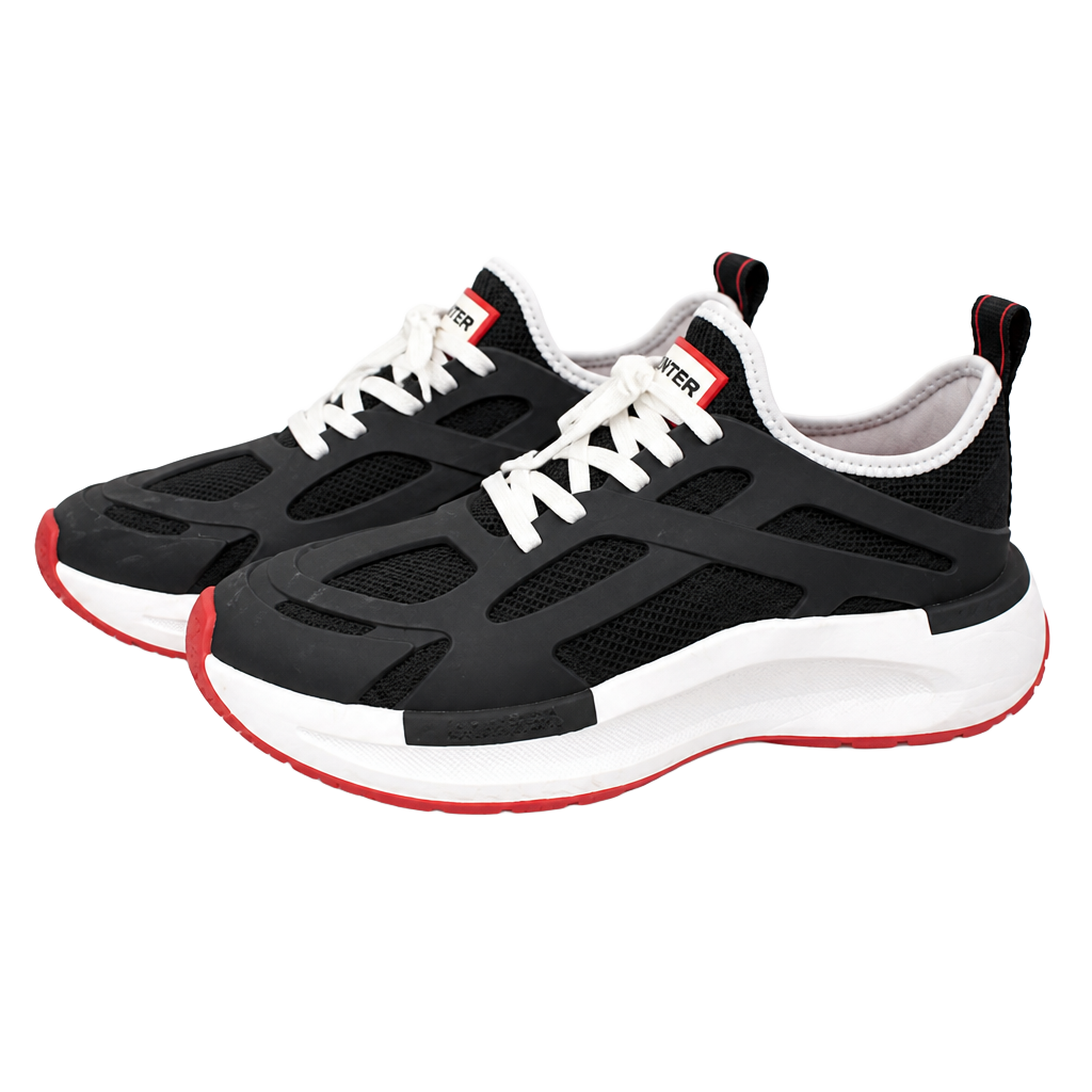 Hunter Tulipano Casual Lace-Up Sneakers - Black/White 1