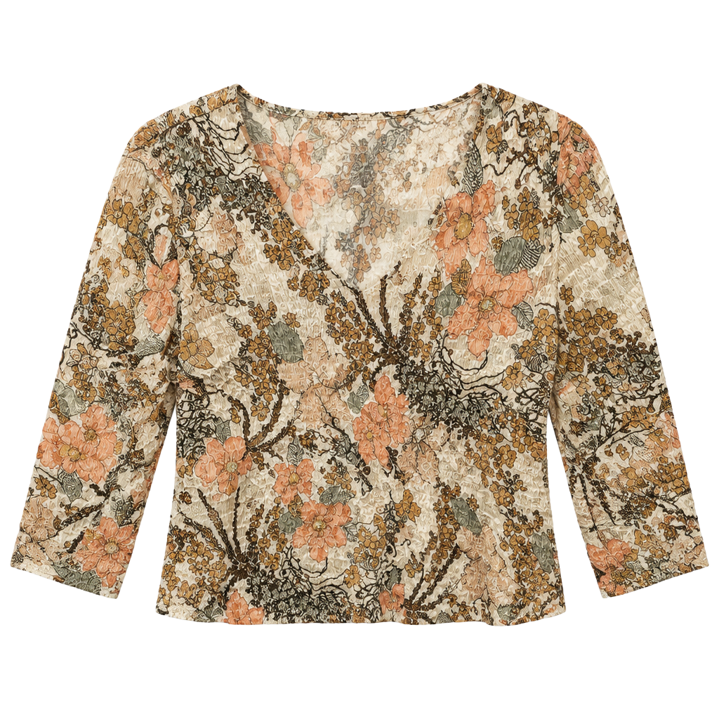 Alberto Makali Floral Long Sleeve Top Size M 1