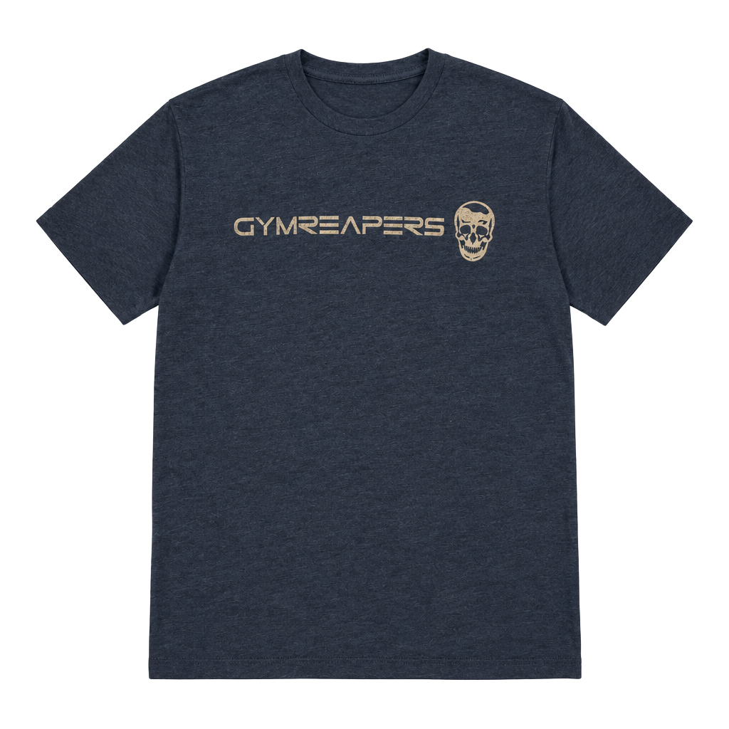 Gymreapers T-Shirt Size M Blue Skull Logo Athletic Workout Tee 1