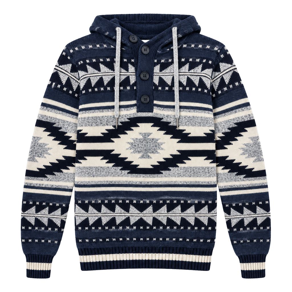 American Eagle Outfitters Sweater Hoodie XS Aztec Print 1