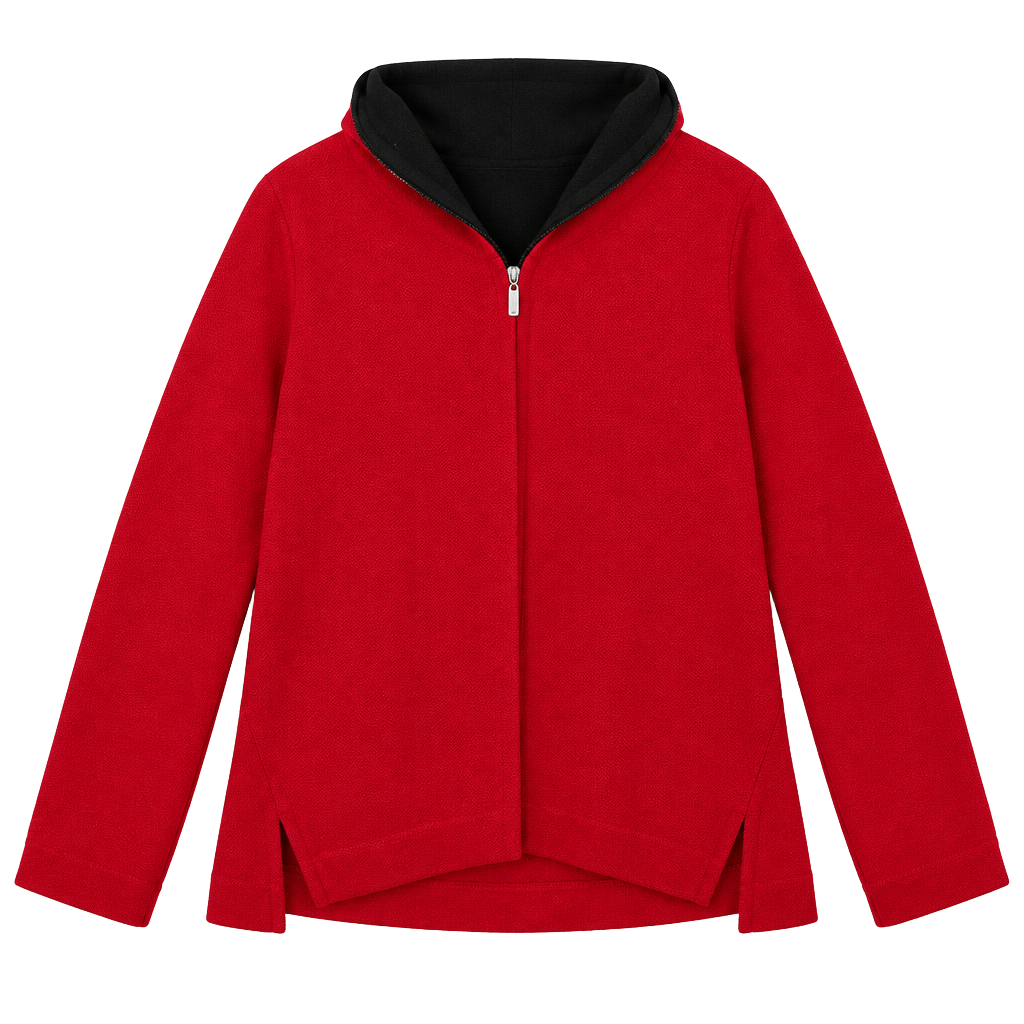 Catalina Fleece Pullover Size L Red Black Half Zip Sweatshirt 1