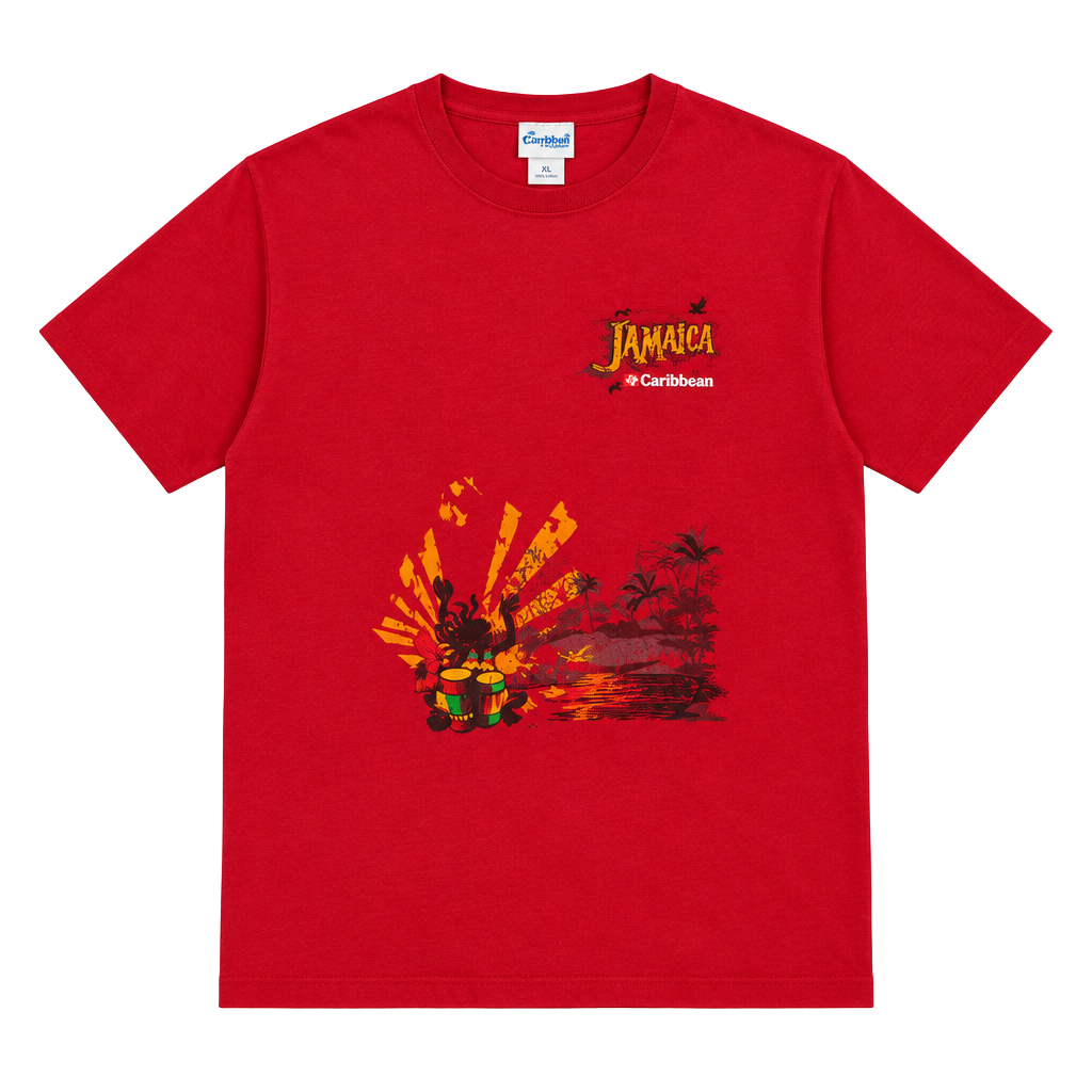 Carnival Cruise Line Jamaica T-Shirt Size XL Red Graphic Tee 1