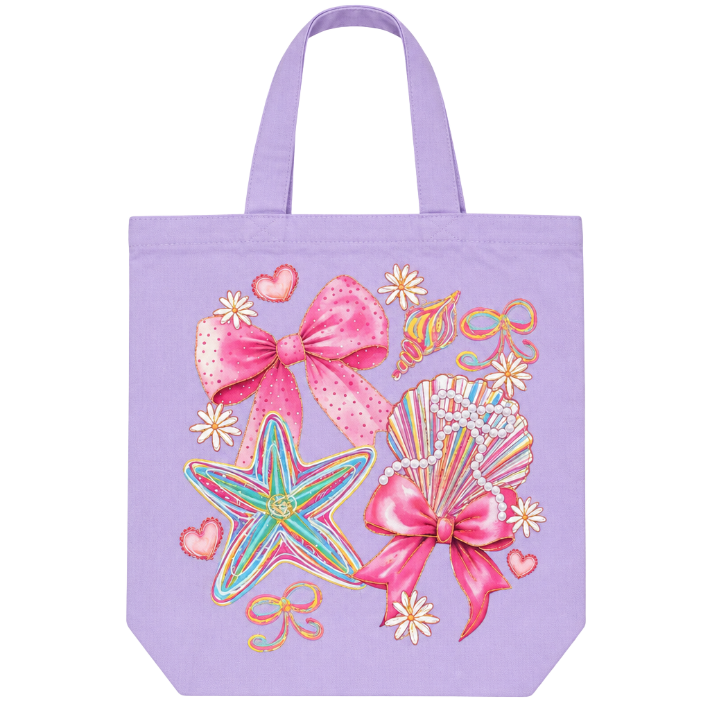 Purple shell tote bag 1