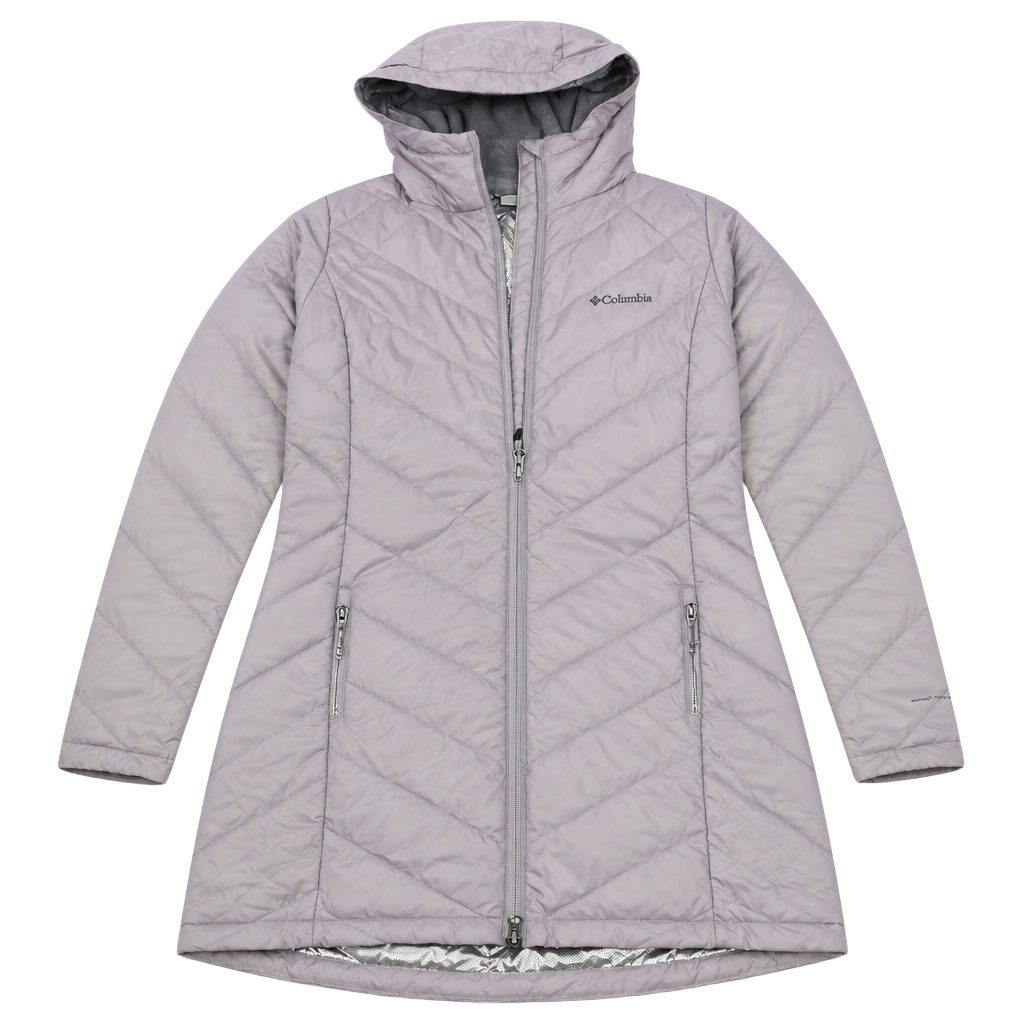 Columbia Women's Heavenly Long Hooded Insulated Water-Resistant Jacket Size S 1
