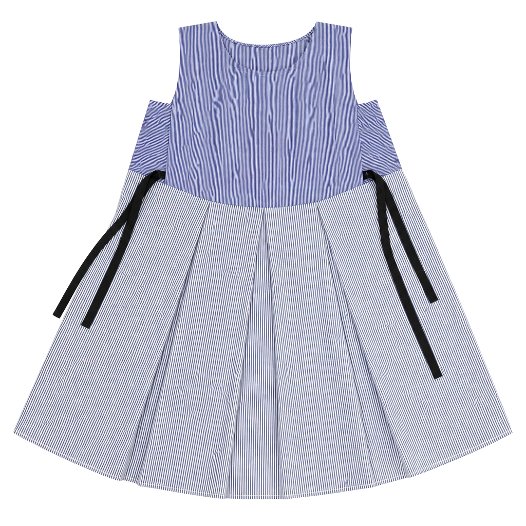 Bobeau Blue and White Striped Dress Size M 1