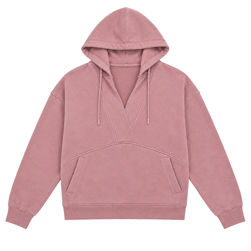 UGG Adryann Hoodie Size M Pink Fleece Pullover Sweatshirt 1