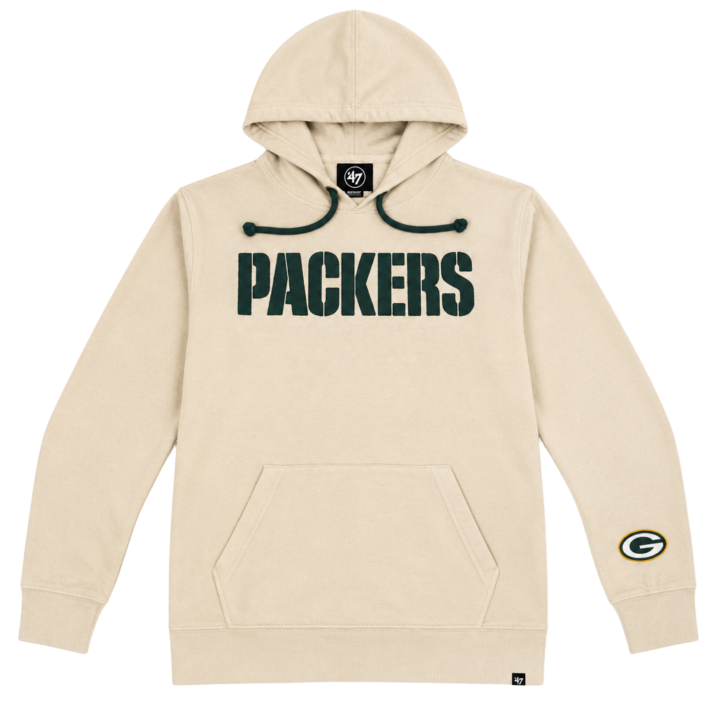 '47 Brand Green Bay Packers Hoodie Size Medium Cream NFL Football 1