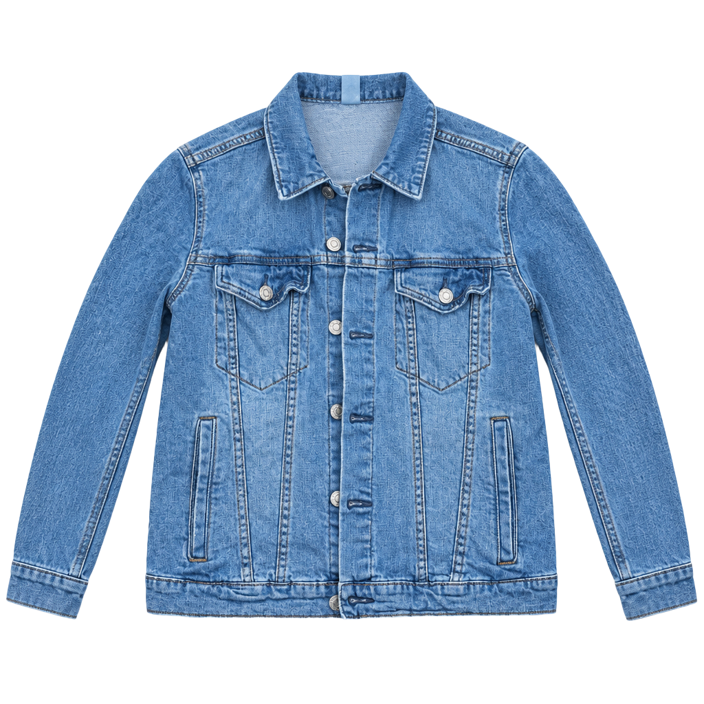 & Denim Denim Jacket Size 12 Light Wash 1