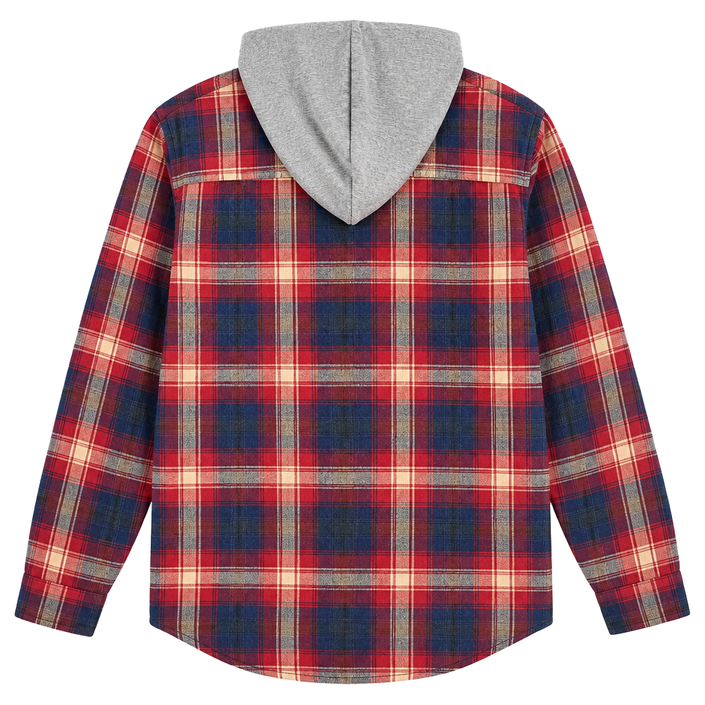 Old Navy Plaid Flannel Hooded Shirt Size XL Double-Brushed 1