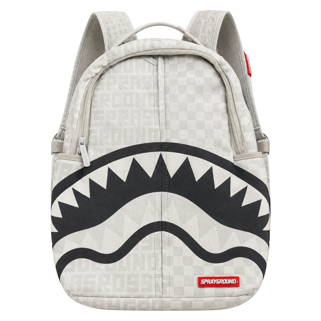 Sprayground Split The Check Pearl Backpack White Black 1
