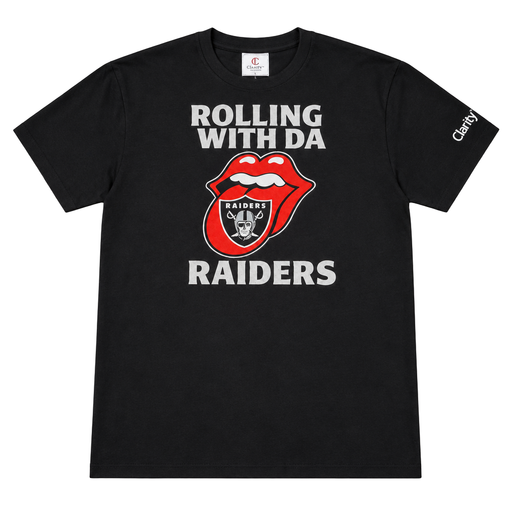 Clarity Wave Rolling With Da Raiders T-Shirt Size 2XL Black 1