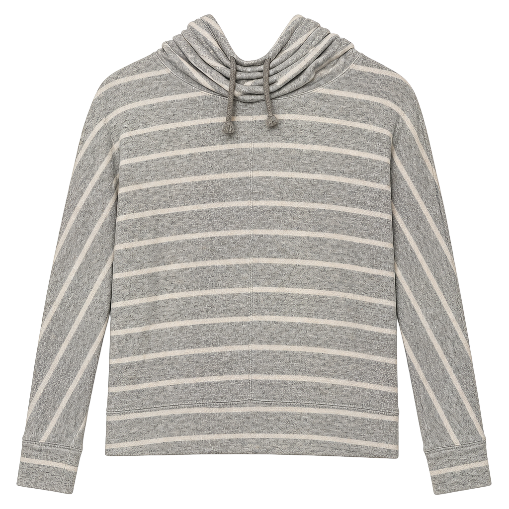 Mossimo Supply Co. Striped Pullover Hoodie Gray White XS can fit up to a Small 1