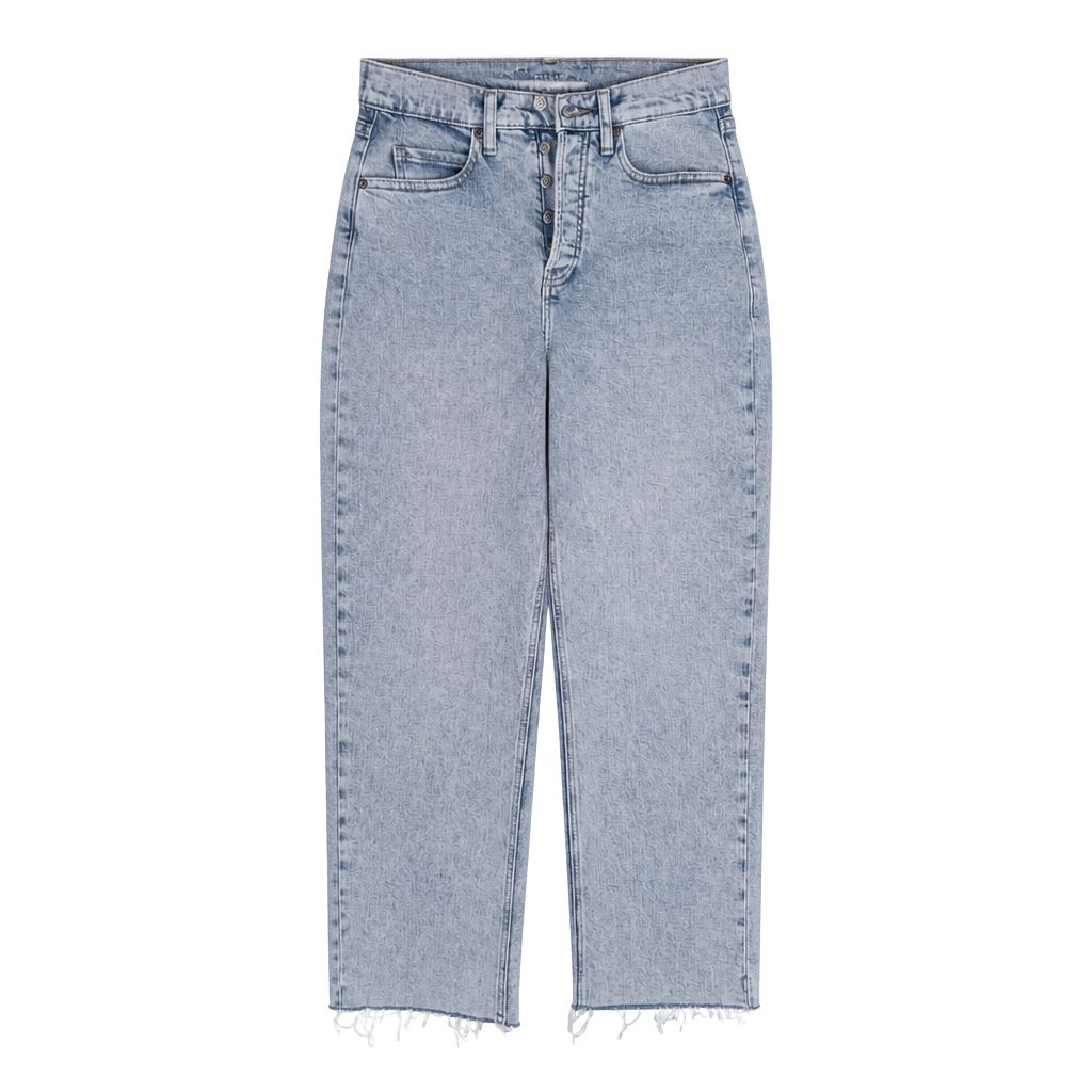 Old Navy Curvy Sky-Hi Straight High-Rise Button-Fly Raw Hem Jeans 1