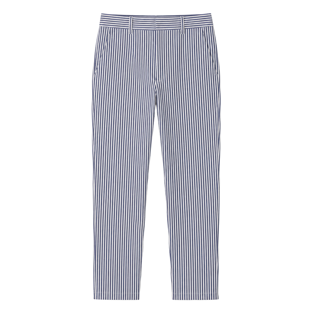 Brooks Brothers Womens Blue & White Striped Seersucker Pants Sz 8 Preppy Classic 1