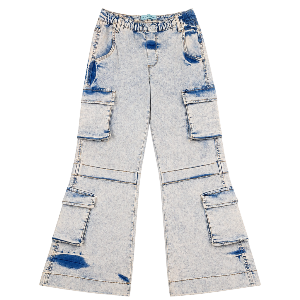 Love Trends Eco-Friendly Denim Cargo Pants Size S Y2K 1