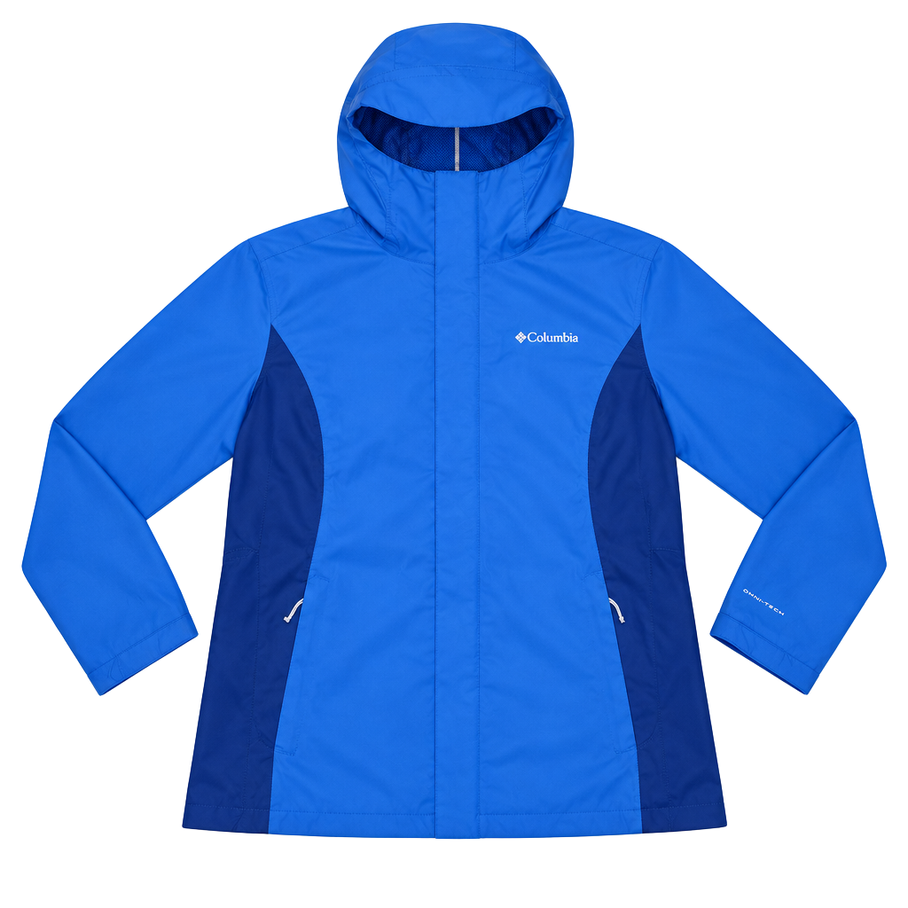 Columbia Sportswear Company Omni-Tech Jacket Size 2X Blue Hooded Raincoat 1