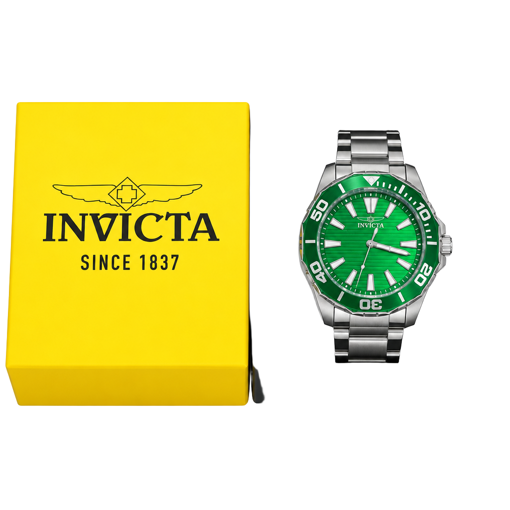Invicta Diver Meridian Men's Watch 46mm Steel Green Dial 1
