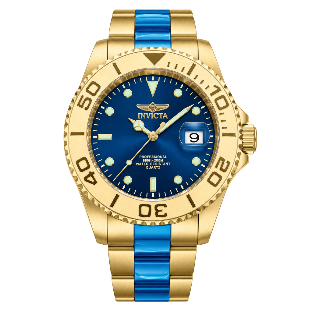 Invicta Pro Diver Watch 43 mm Gold Tone Quartz 1
