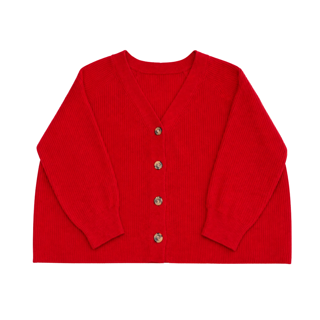 Old Navy Red Chunky V-neck Sweater Cardigan 3XL Cozy Grandpa Core 1