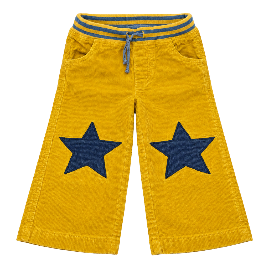 Baby Boden Yellow Corduroy Star Pants 18-24 Mths 1