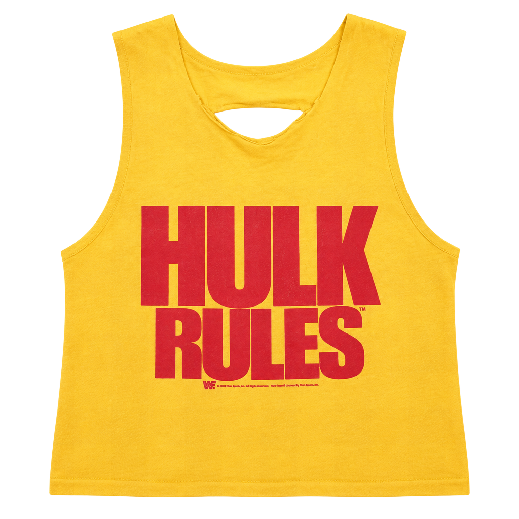 WWF Hulk Hogan Hulk Rules Vintage 1988 Tank Top Yellow 1