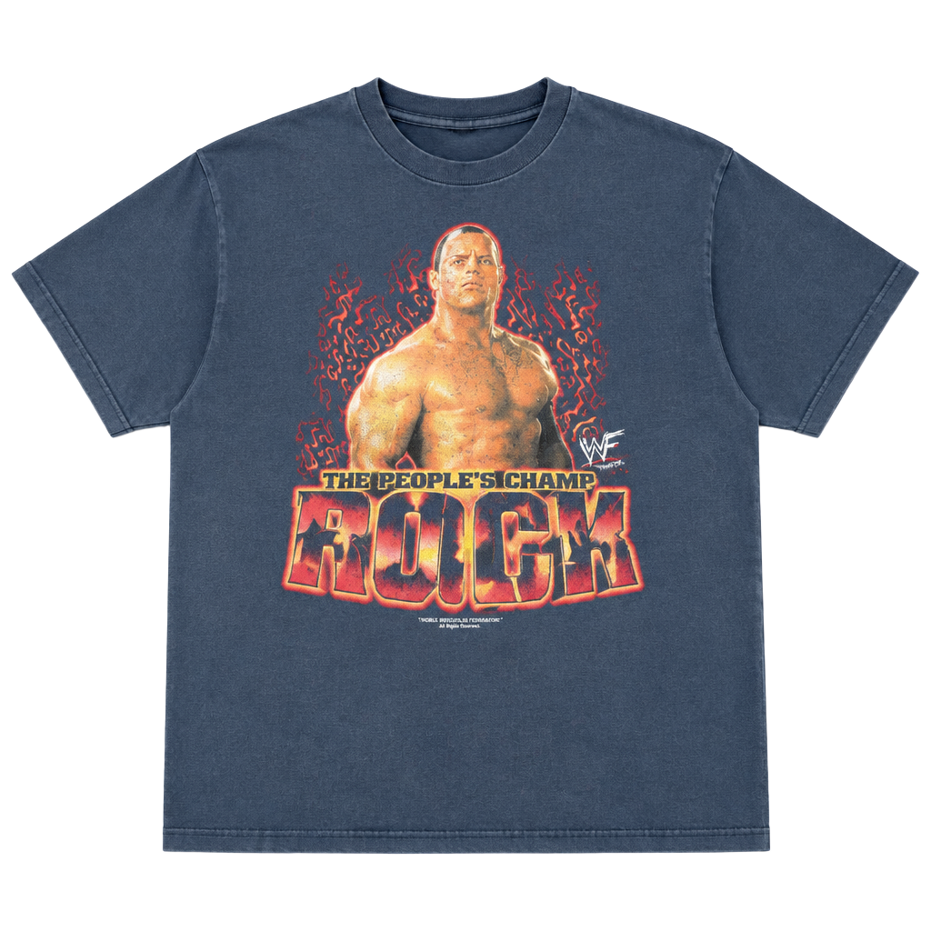 Vintage 2001 WWF "You Want a Piece of The Rock" wrestling tee.
1