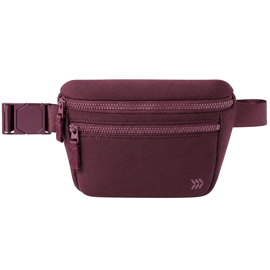 All In Motion Premium Belt Bag Maroon - Adjustable Waist Pack… no hang tag 1