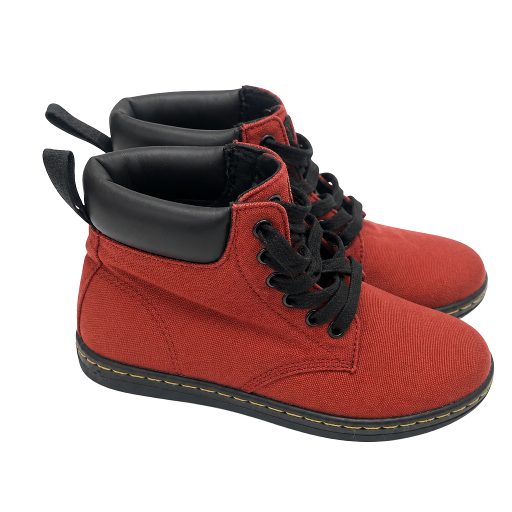 Dr. Martens Maelly Burgundy Canvas Ankle Boots 1