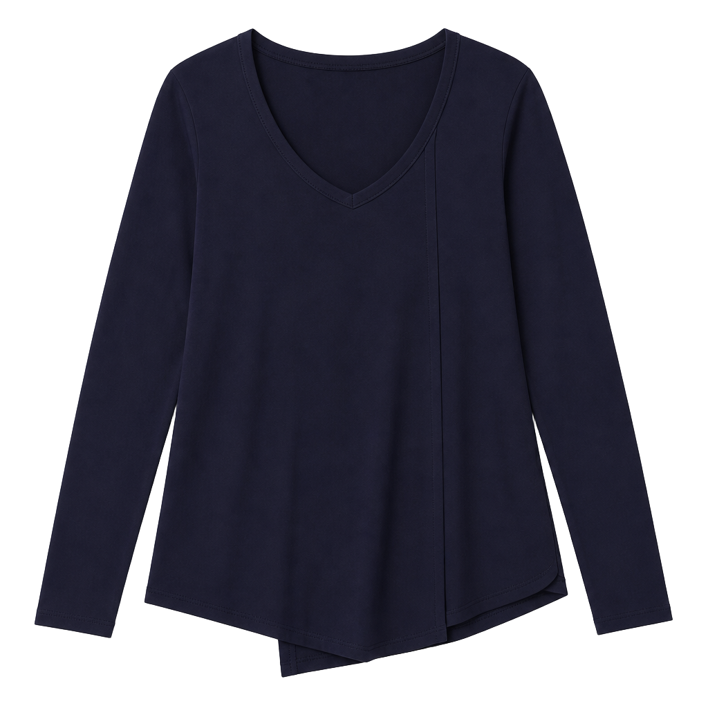 Lululemon Long Sleeve Wrap Tunic Size 8 Navy Blue 1