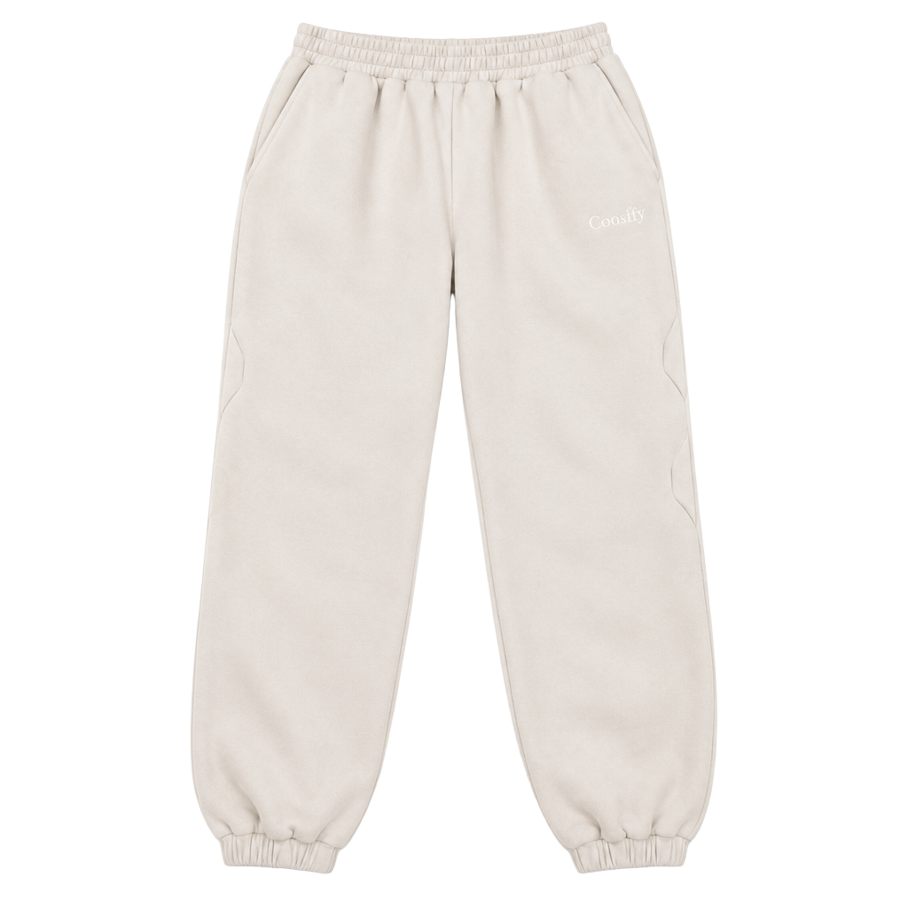 Comfrt Sweatpants Size 2XL Cream Heavyweight Logo Joggers 1