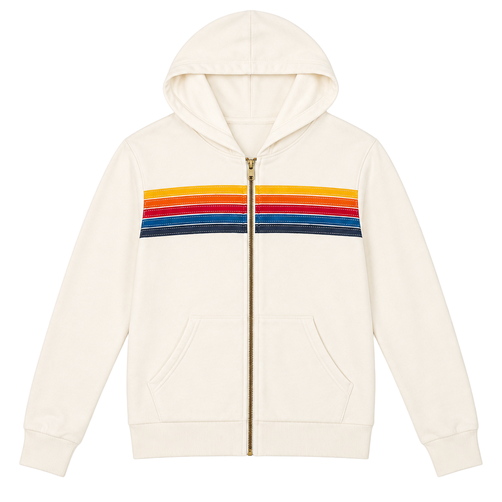 Aviator Nation 5 Stripe Zip Hoodie 1