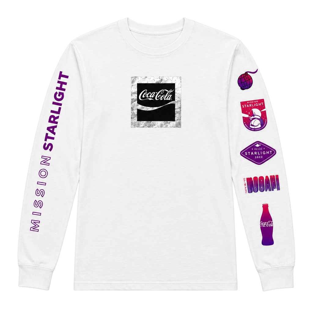 Coca-Cola Starlight Mission Space Long Sleeve T-Shirt Dize: Large New 1