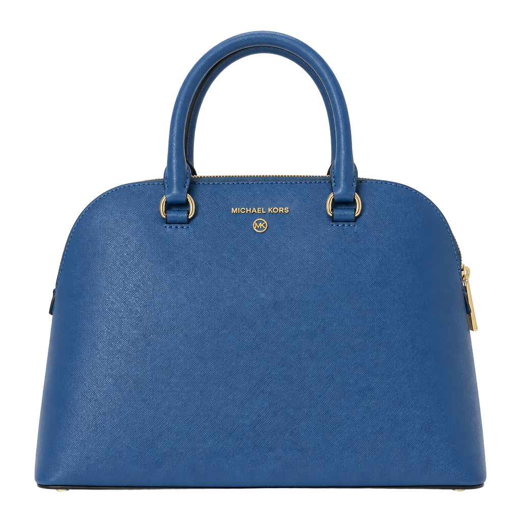 Michael Kors Cindy Large Dome Satchel in Dk Chambray Saffiano Leather 1