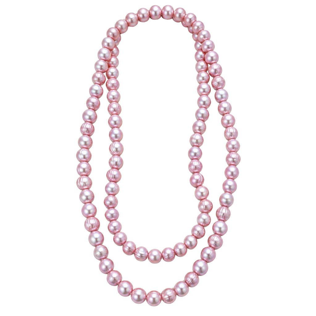 Pink Freshwater Pearl Long Strand Necklace Unbranded 1