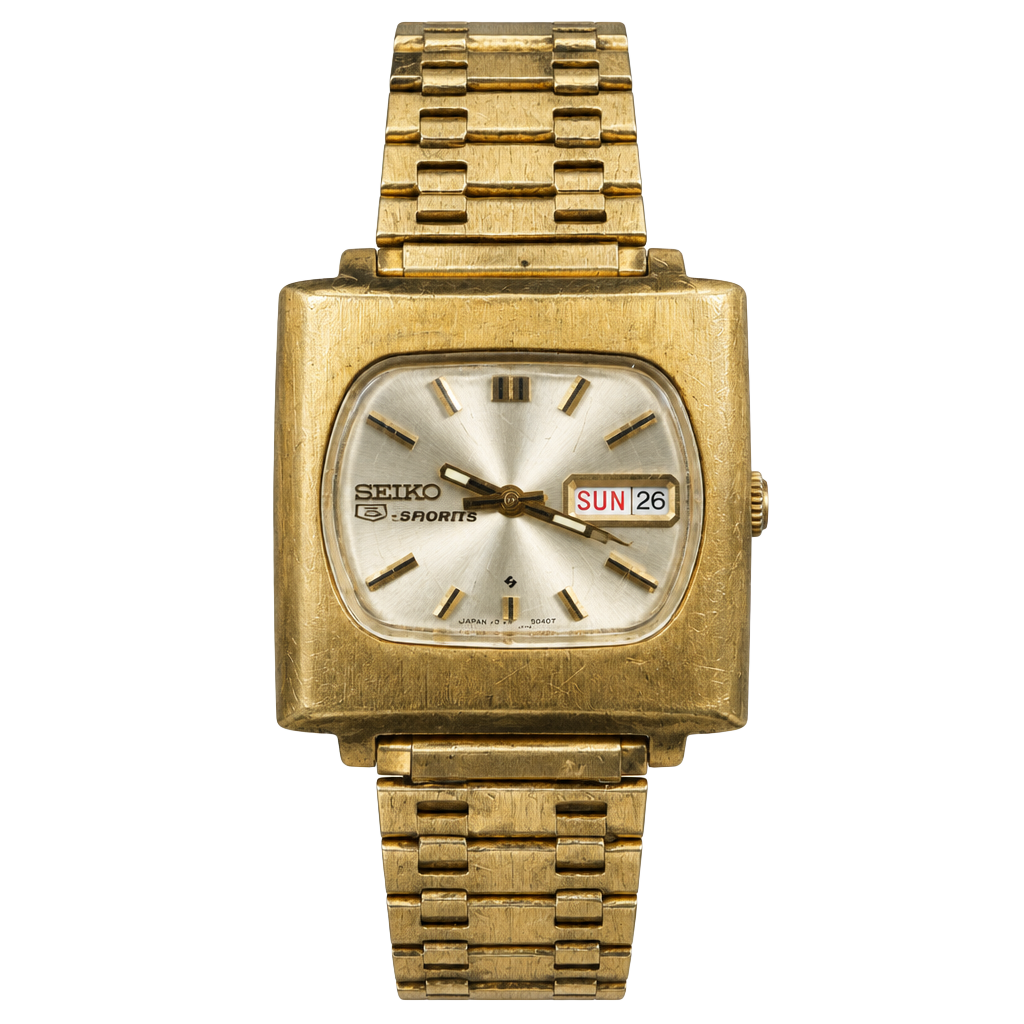 Seiko DX Automatic 17 Jewels Gold Tone Vintage Men's Watch 6106-5427 1