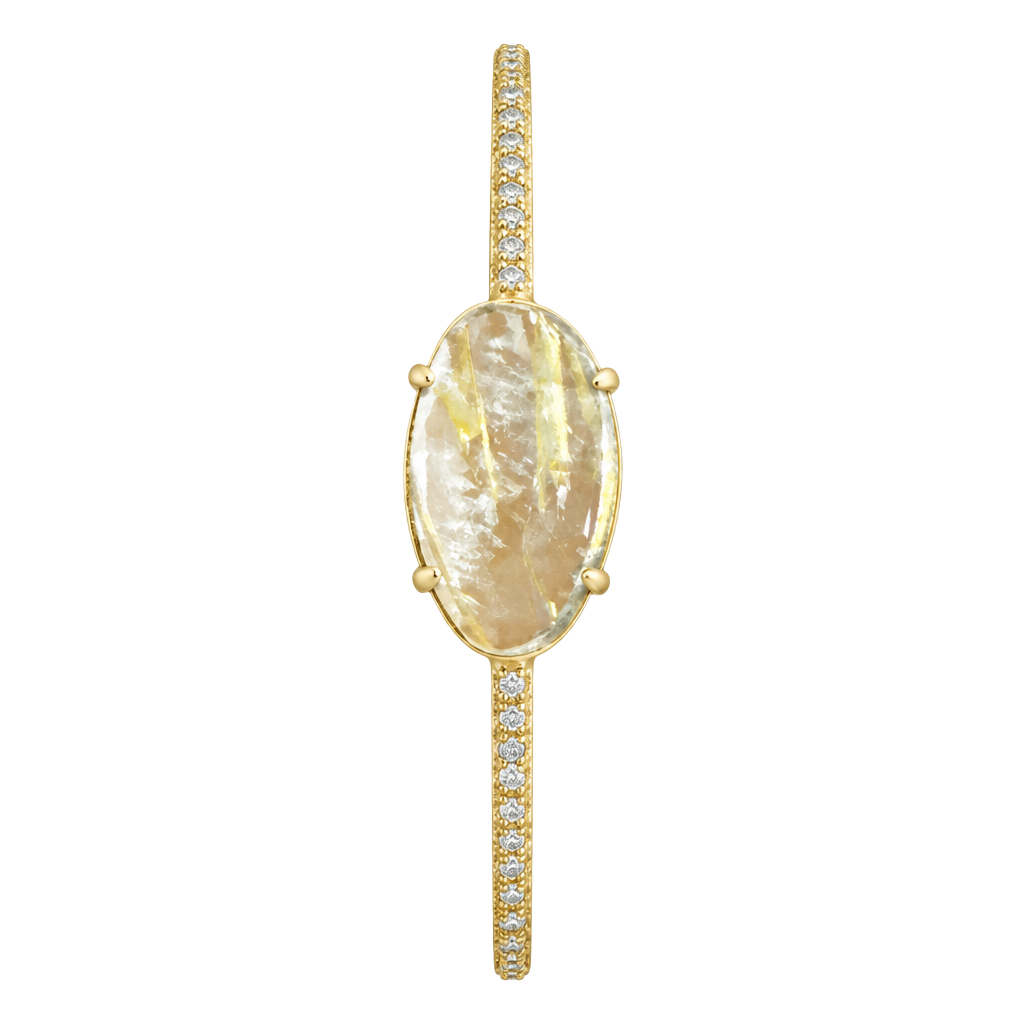 Chan Luu Gold Plated Rutile Quartz Cuff Bracelet 1