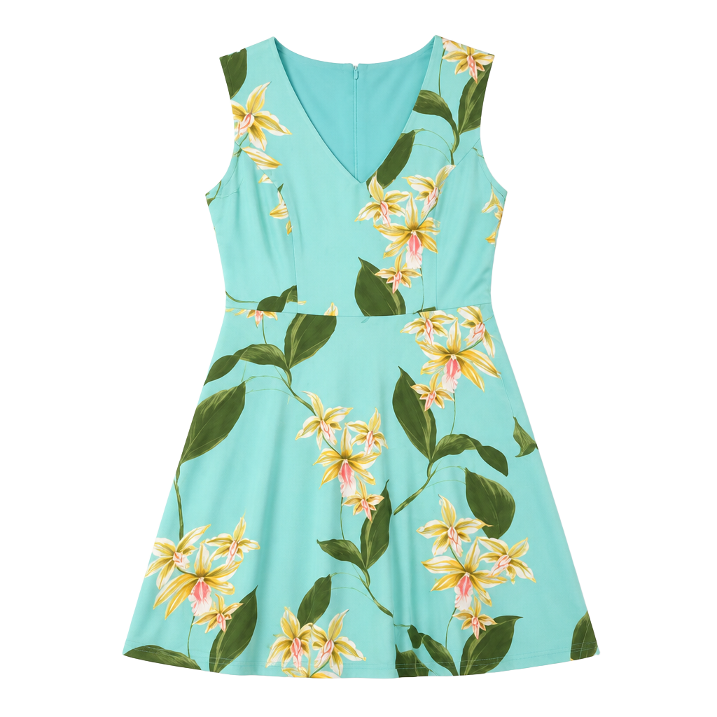 Tommy Hilfiger Floral V-Neck Dress Blue 1