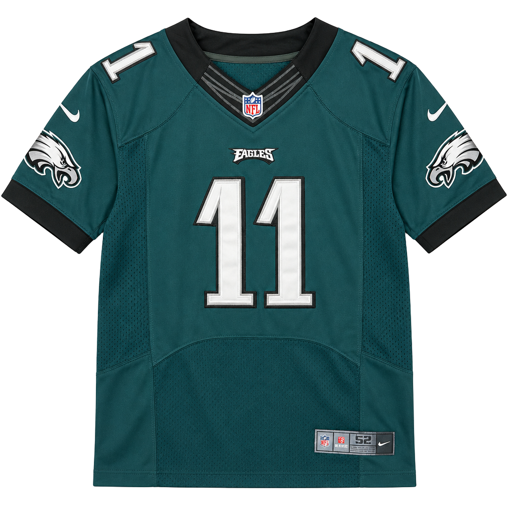 Nike Philadelphia Eagles Carson Wentz #11 NFL Jersey Midnight Green Size 52 1