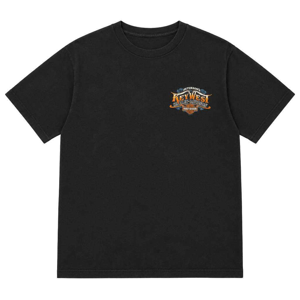 Harley-Davidson Peterson's Key West Florida Skull Pirate Black T-Shirt 2XL 1