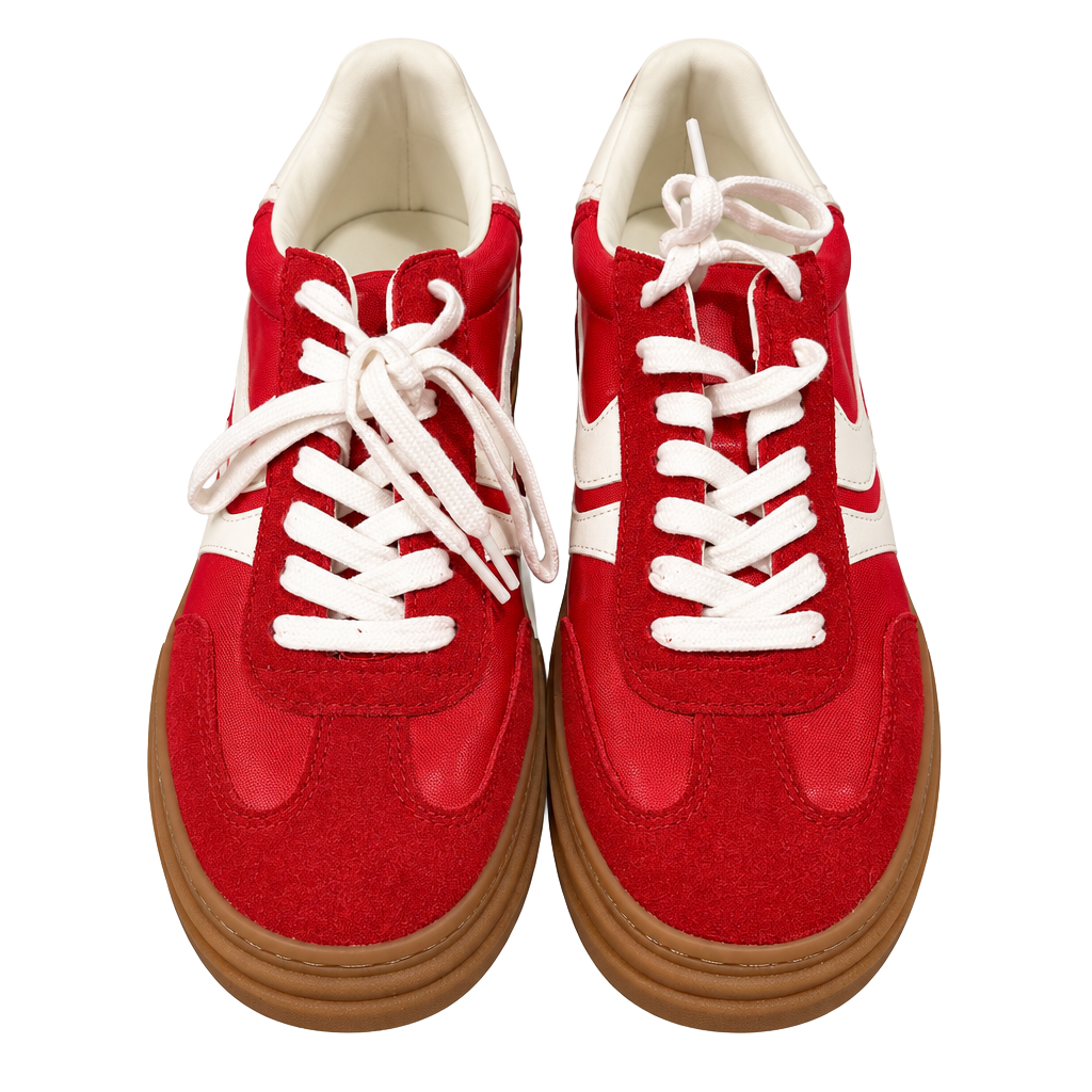 Steve Madden Dodge Platform Sneakers Men's 7 Red White 1