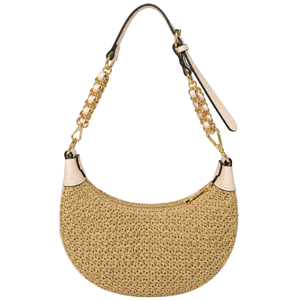 ALDO Beachglowx woven straw women's small crossbody - Natural / White~ 1